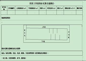 某礦回采工作面抽采評價(jià)標(biāo)準(zhǔn)